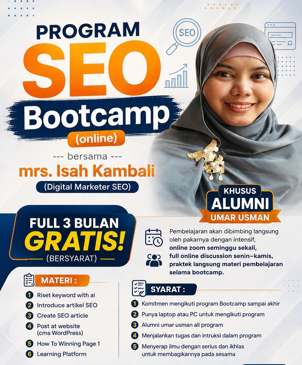 Sokong Keberlanjutan Usaha Alumni, Kampus Bisnis Umar Usman Latih Wirausaha Muda Kuasai SEO