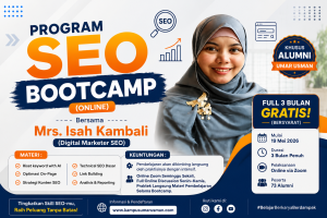 SEO Bootcamp Kampus Umar Usman yang diikuti 73 alumni secara online melalui Zoom.